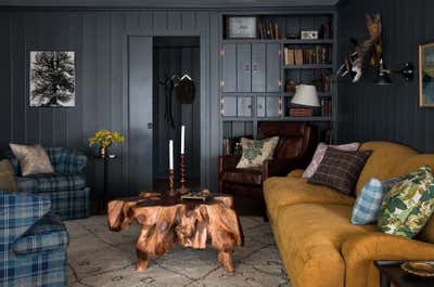  English Country Vacation Home Living Room. The Cabin + The Snug by Heidi Caillier Design.
