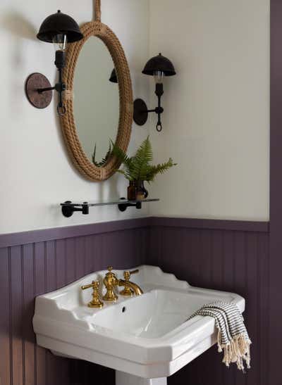 Eclectic Vacation Home Bathroom. The Cabin + The Snug by Heidi Caillier Design.