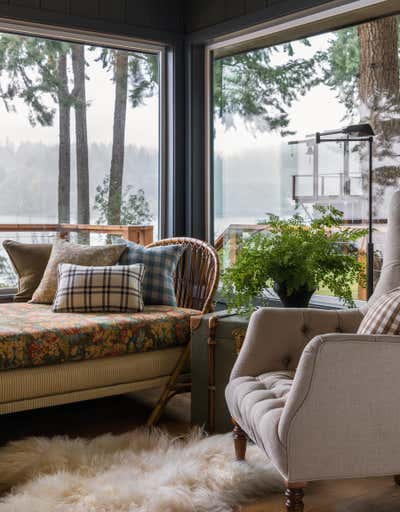  Eclectic Vacation Home Living Room. The Cabin + The Snug by Heidi Caillier Design.