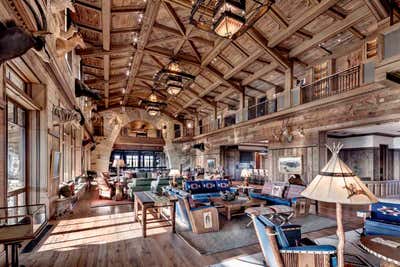  Rustic Country House Living Room. The Lodge by Wyatt & Associates, Inc..