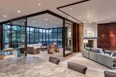 Contemporary Patio and Deck. Turtle Creek Residence by Wyatt & Associates, Inc..