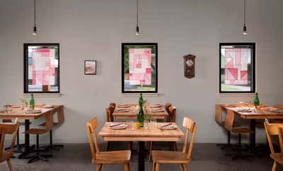  Transitional Organic Restaurant Dining Room. Oseyo Restaurant by Cravotta Interiors.