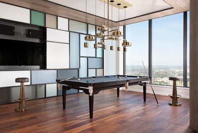  Eclectic Family Home Bar and Game Room. W Penthouse by Cravotta Interiors.