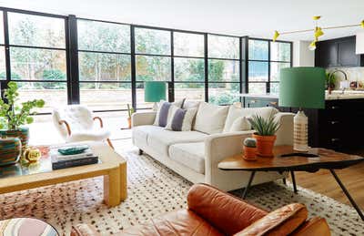  Mid-Century Modern Family Home Living Room. Townhouse, North London, UK by Peter Mikic Studio.