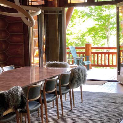  Country House Dining Room. Upstate Ski House  by Lewis Birks LLC.