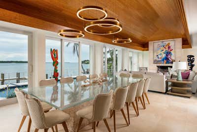  Mid-Century Modern Family Home Dining Room. Ocean Reef by Gil Walsh Interiors.