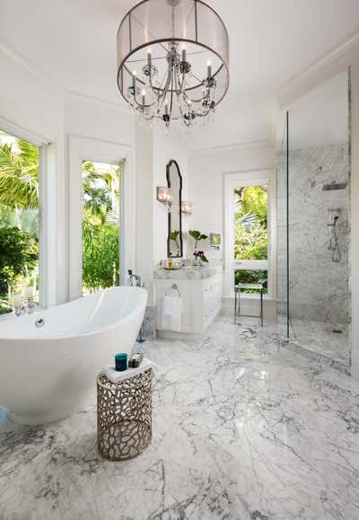  Transitional Family Home Bathroom. Blue Skies in Key Largo by Gil Walsh Interiors.