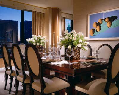  Contemporary Family Home Dining Room. UN Plaza, New York City by Gil Walsh Interiors.