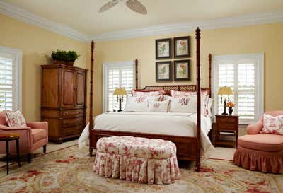  Traditional Beach House Bedroom. Classic Palm Beach Estate by Gil Walsh Interiors.