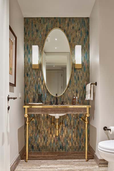  Transitional Apartment Bathroom. Rittenhouse Square Apartment by JAGR Projects LLC.