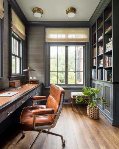 Traditional Family Home Office and Study. New Construction by Rosen Kelly Conway Architecture & Design.