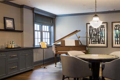  Traditional Family Home Bar and Game Room. New Construction by Rosen Kelly Conway Architecture & Design.