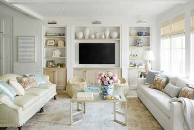  Transitional Family Home Living Room. Colonial Cottage by Tori Rubinson Interiors.