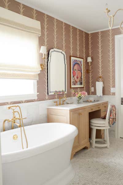  Traditional Family Home Bathroom. Colonial Cottage by Tori Rubinson Interiors.