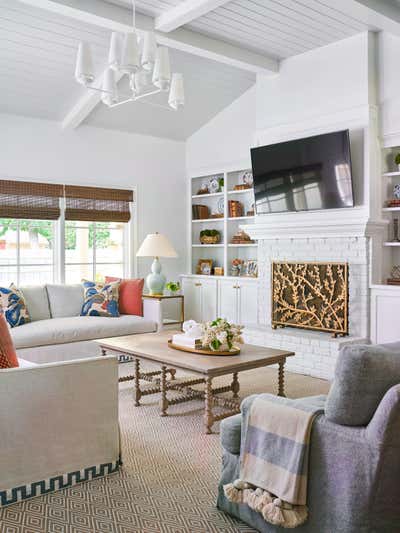  Transitional Family Home Living Room. Traditional Ranch by Tori Rubinson Interiors.