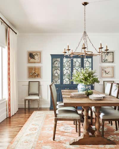  Transitional Family Home Dining Room. Traditional Ranch by Tori Rubinson Interiors.