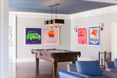 Transitional Bar and Game Room. East Bay Home by Maria Tenaglia Design.