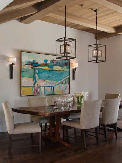  Contemporary Country House Dining Room. Carmel Home by Maria Tenaglia Design.