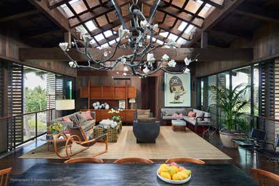 Eclectic Beach House Living Room. Hawaii by RP Miller Design.