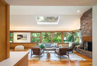  Mid-Century Modern Family Home Living Room. Tafel House by Andrew Franz Architect PLLC.