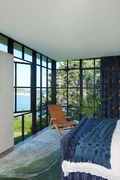 Contemporary Country House Bedroom. North Fork by RP Miller Design.