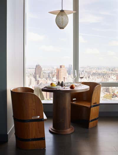 Contemporary Mixed Use Dining Room. One Manhattan Square by Anna Karlin.