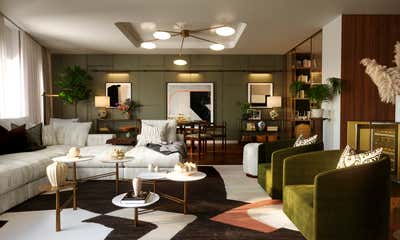 Mid-Century Modern Apartment Living Room. Mayfair Apartment by Elicyon.