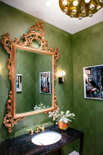  Eclectic Family Home Bathroom. Chicago Apartment by Sasha Adler Design.