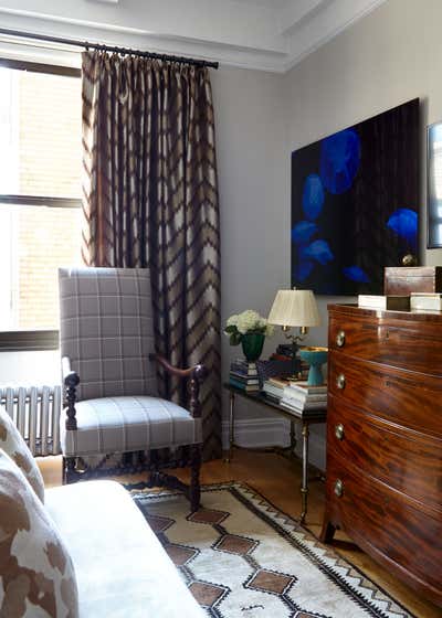  Eclectic Apartment Bedroom. EAST VILLAGE PIED A TERRE by Philip Gorrivan Design.