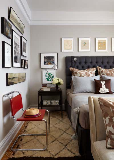  Transitional Apartment Bedroom. EAST VILLAGE PIED A TERRE by Philip Gorrivan Design.