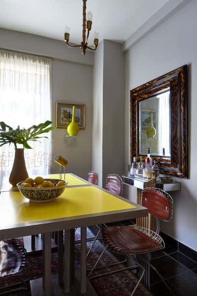  Eclectic Apartment Dining Room. EAST VILLAGE PIED A TERRE by Philip Gorrivan Design.