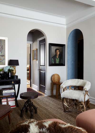 Eclectic Apartment Living Room. EAST VILLAGE PIED A TERRE by Philip Gorrivan Design.