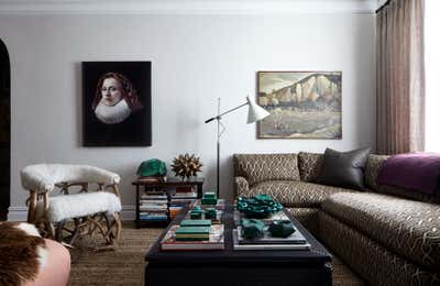 Eclectic Apartment Living Room. EAST VILLAGE PIED A TERRE by Philip Gorrivan Design.