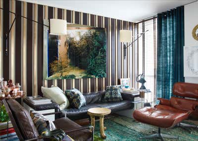  Mid-Century Modern Apartment Living Room. Notting Hill Apartment  by Hubert Zandberg Interiors.