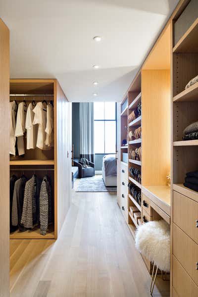 Modern Apartment Storage Room and Closet. West Village Loft by Workshop APD.