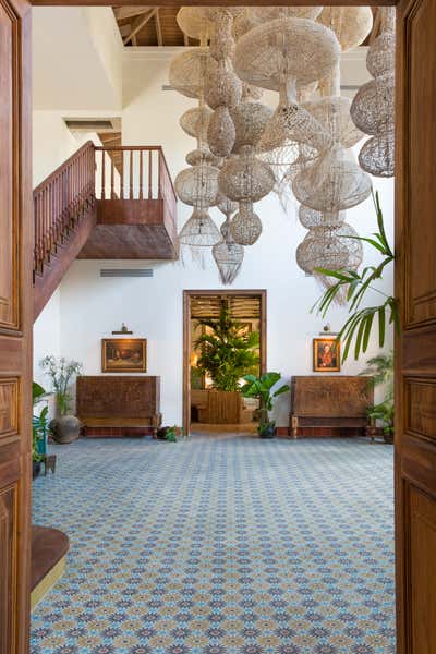 Tropical Hotel Entry and Hall. Itz'ana Belize Resort & Residences  by Samuel Amoia Associates.