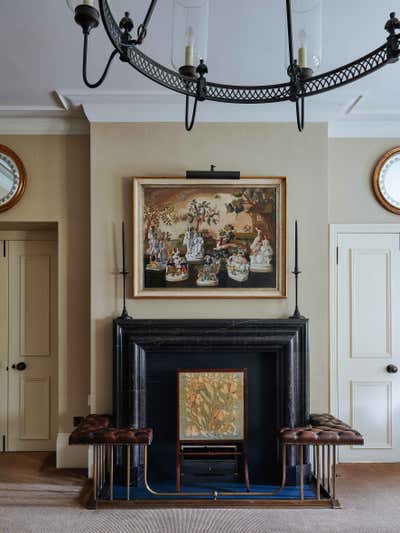  British Colonial Living Room. Knightsbridge Apartment by Hubert Zandberg Interiors.