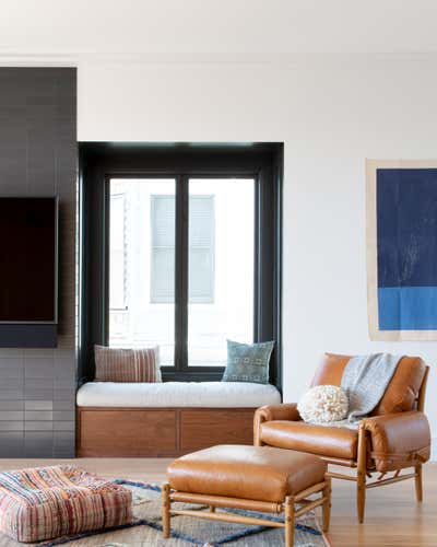  Mid-Century Modern Family Home Living Room. Pacific Heights Collected Contemporary by Regan Baker Design.
