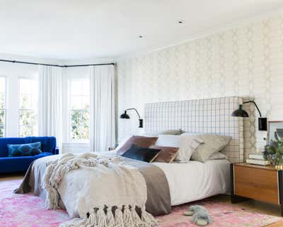  Mid-Century Modern Family Home Bedroom. Sea Cliff Preppy Contemporary by Regan Baker Design.