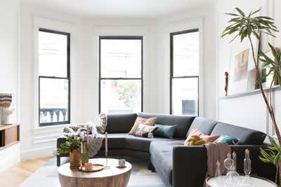  Bohemian Family Home Living Room. Noe Valley Parisian Atelier by Regan Baker Design.