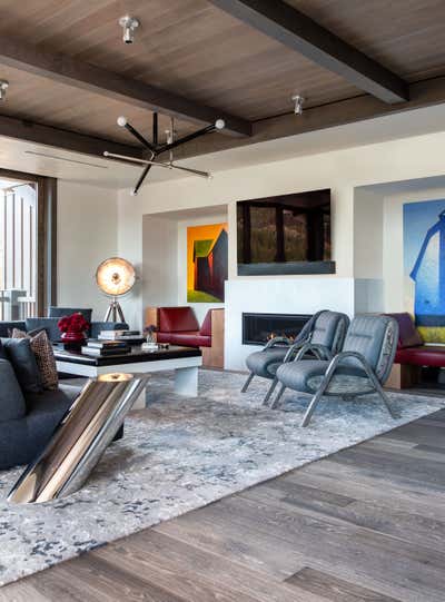  Vacation Home Living Room. Chalet Contemporary  by Ashton Taylor Interiors, LLC.
