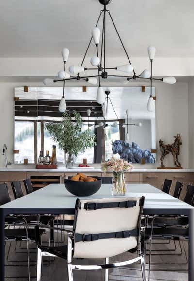 Contemporary Vacation Home Dining Room. Chalet Contemporary  by Ashton Taylor Interiors, LLC.