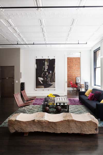  Eclectic Apartment Living Room. Mercer Street Loft by DHD Architecture & Interior Design.
