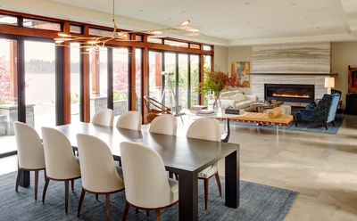  Contemporary Family Home Dining Room. Mercer Island Contemporary by Hyde Evans Design.