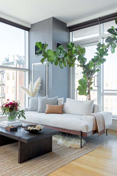  Organic Apartment Living Room. Long Island City Flat by Becky Shea Design.