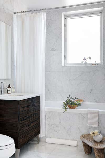  Organic Apartment Bathroom. Long Island City Flat by Becky Shea Design.