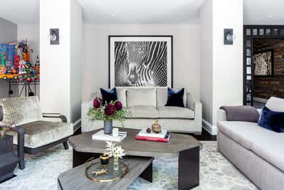  Transitional Family Home Living Room. west village maisonette - the greenwich lane by Becky Shea Design.