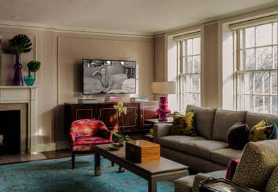  Art Deco Apartment Living Room. Beacon Hill Flat  by Michael Barnum Studio, LLC.
