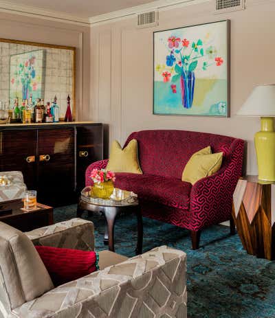  Art Deco Apartment Bar and Game Room. Beacon Hill Flat  by Michael Barnum Studio, LLC.