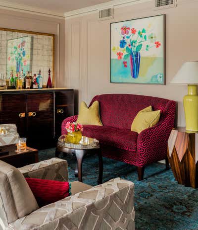 Art Deco Bar and Game Room. Beacon Hill Flat  by Michael Barnum Studio, LLC.